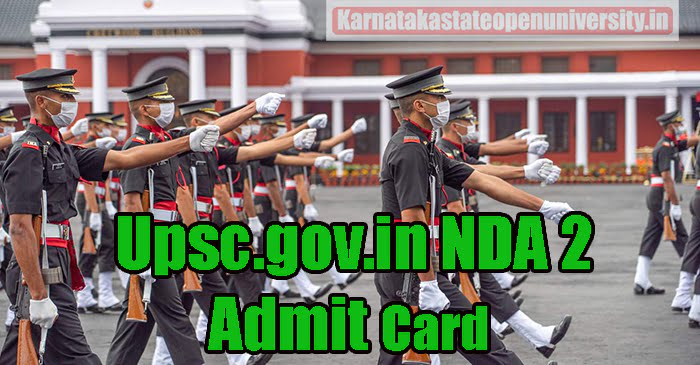 Upsc.gov.in NDA 2 Admit Card 2023