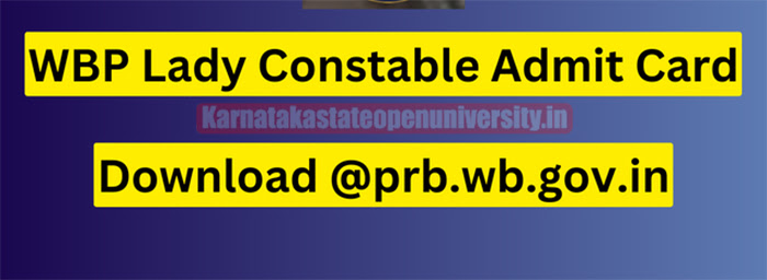WBP Lady Constable Admit Card 2023 