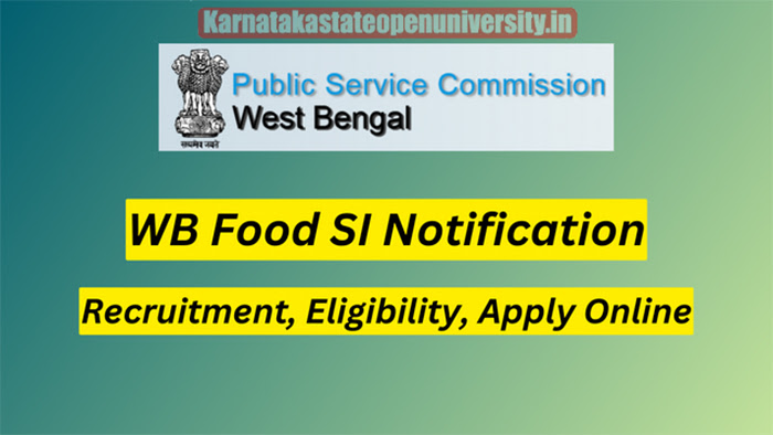 WBPSC Food SI Notification 2023