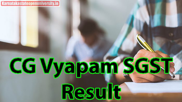 CG Vyapam SGST Result