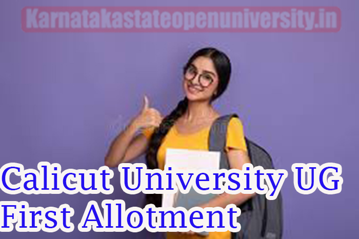 Calicut University UG First Allotment 2023