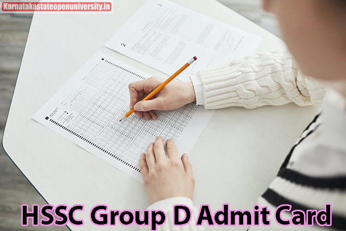 HSSC Group D Admit Card