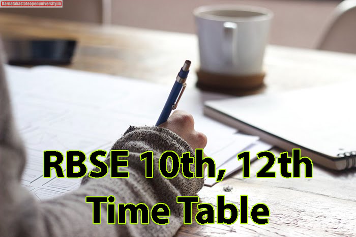RBSE 10th, 12th Time Table