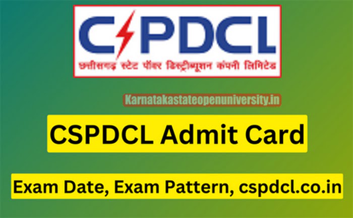 CSPDCL Admit Card