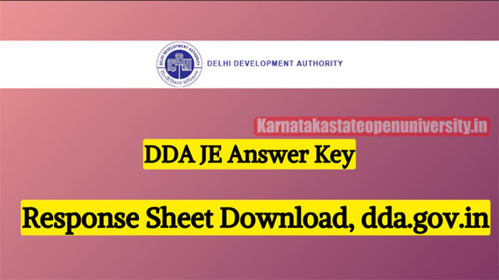 DDA JE Answer Key