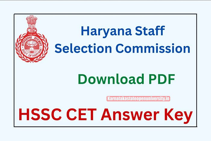 HSSC Group D CET Answer Key