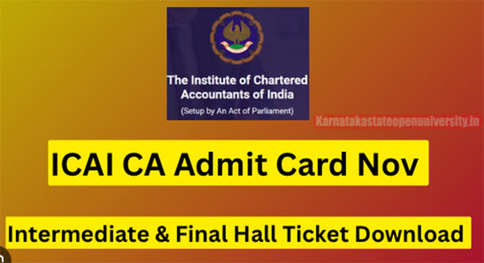 ICAI CA Admit Card Nov