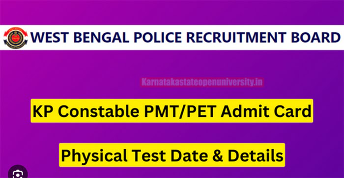 KP Constable PET Admit Card