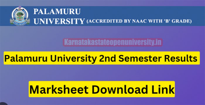 Palamuru University 2nd Semester Results