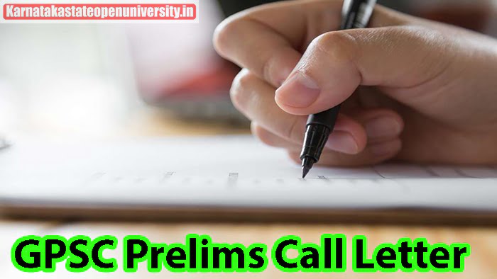 GPSC Prelims Call Letter