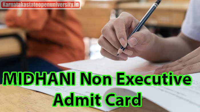 MIDHANI Non Executive Admit Card