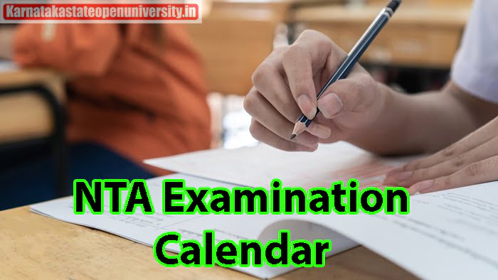 NTA Examination Calendar