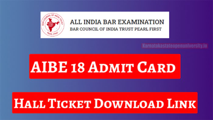 AIBE 18 Admit Card 