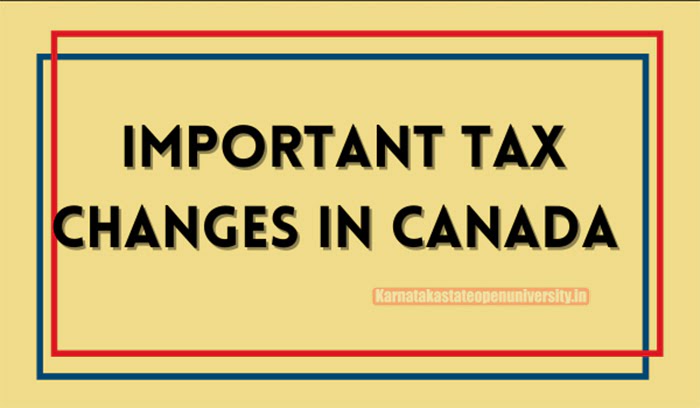 Important Tax Changes in Canada