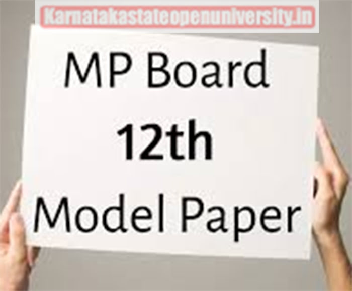 MP Board Class 12 Model Paper