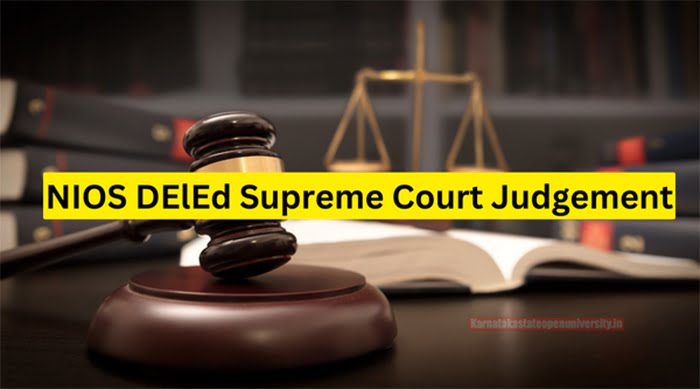 NIOS DElEd Supreme Court Judgement