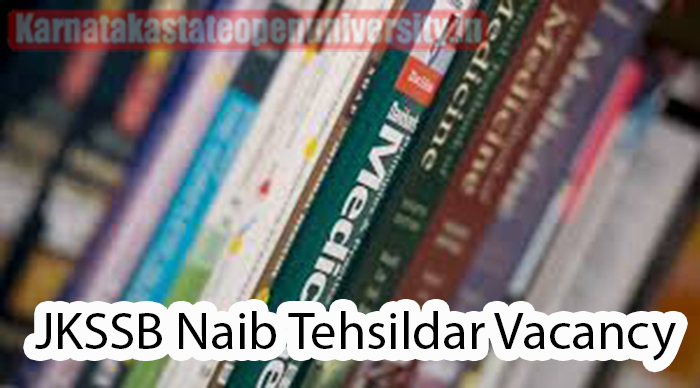 JKSSB Naib Tehsildar Vacancy 2024