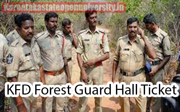 KFD Forest Guard Hall Ticket 2024
