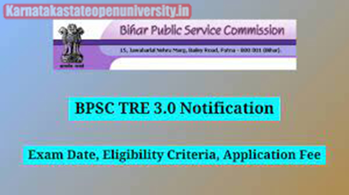 BPSC TRE 3.0 Notification 2024