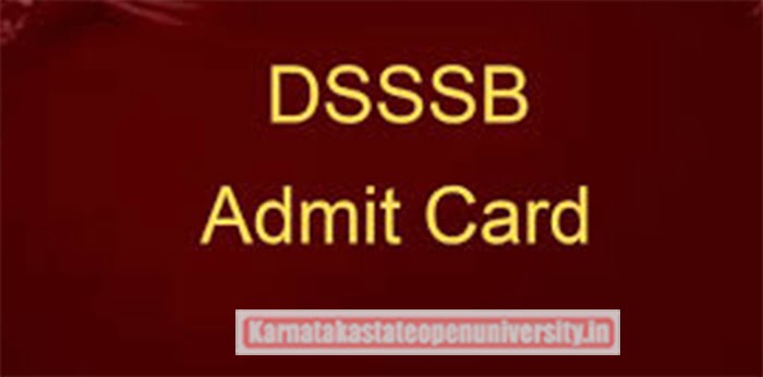 DSSSB Nursing Officer Admit Card