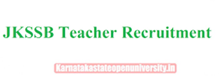 JKSSB Teacher Recruitment