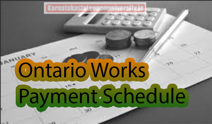 Ontario Works Payment Schedule