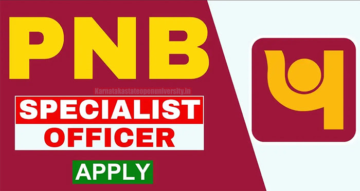 PNB Specialist Officer SO Online Form