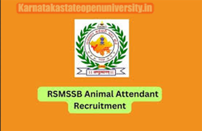 RSMSSB Animal Attendant Recruitment