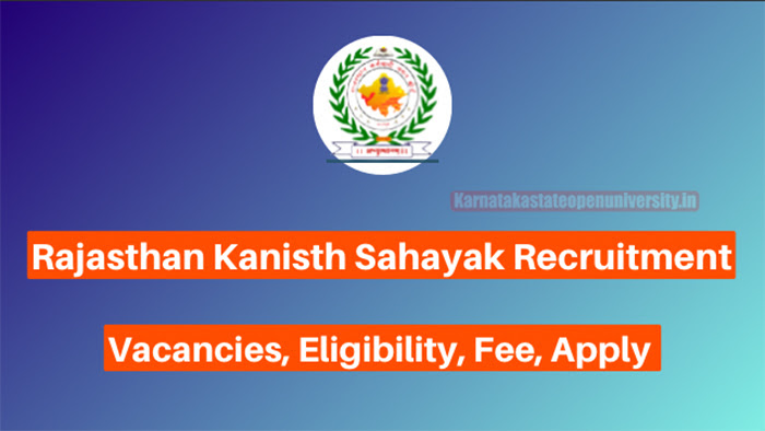 Rajasthan Kanisth Sahayak Recruitment