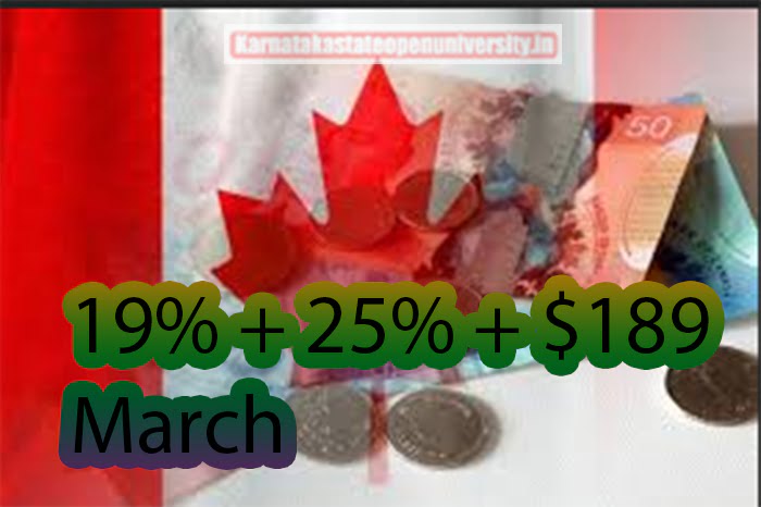 19% + 25% + $189 March