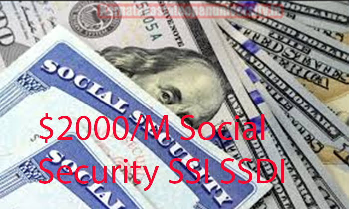 $2000 M Social Security SSI SSDI Checks