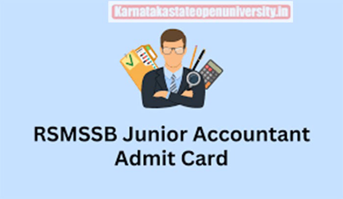 RSMSSB Junior Accountant Admit Card