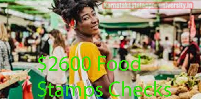 $2600 Food Stamps Checks