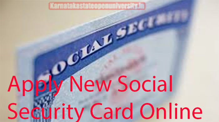 Apply New Social Security Card Online