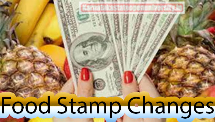Food Stamp Changes