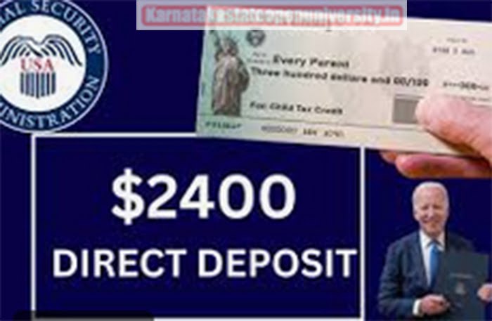 New $2400 Direct Deposit
