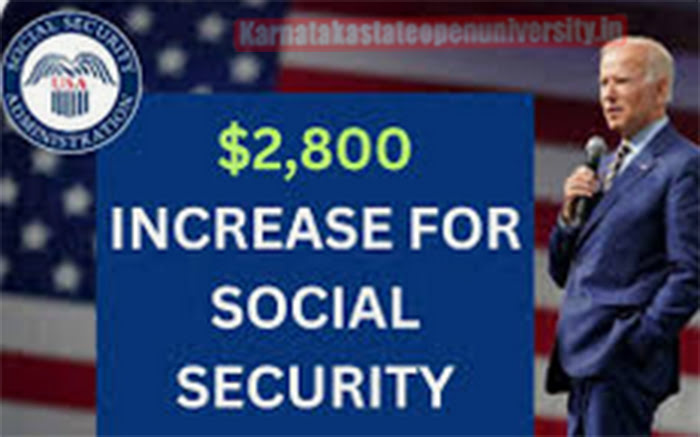 $2800 A Month Increase In Social Security May