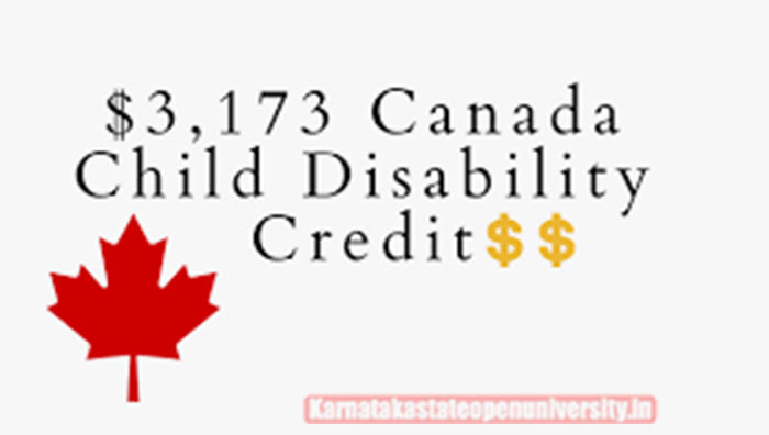 $3,173 Canada Child Disability Credit