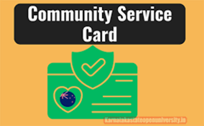 Community Service Card