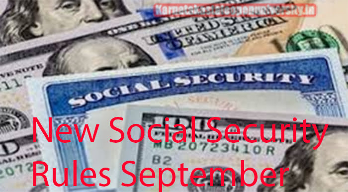 New Social Security Rules September