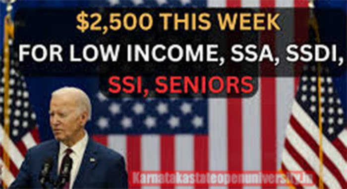 $2500 For Low Income, SSA, SSDI, SSI June